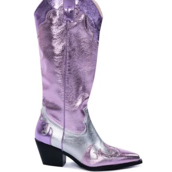 BRAND NEW Pink & Silver Glam Cowboy Boots - Picture 12 of 16